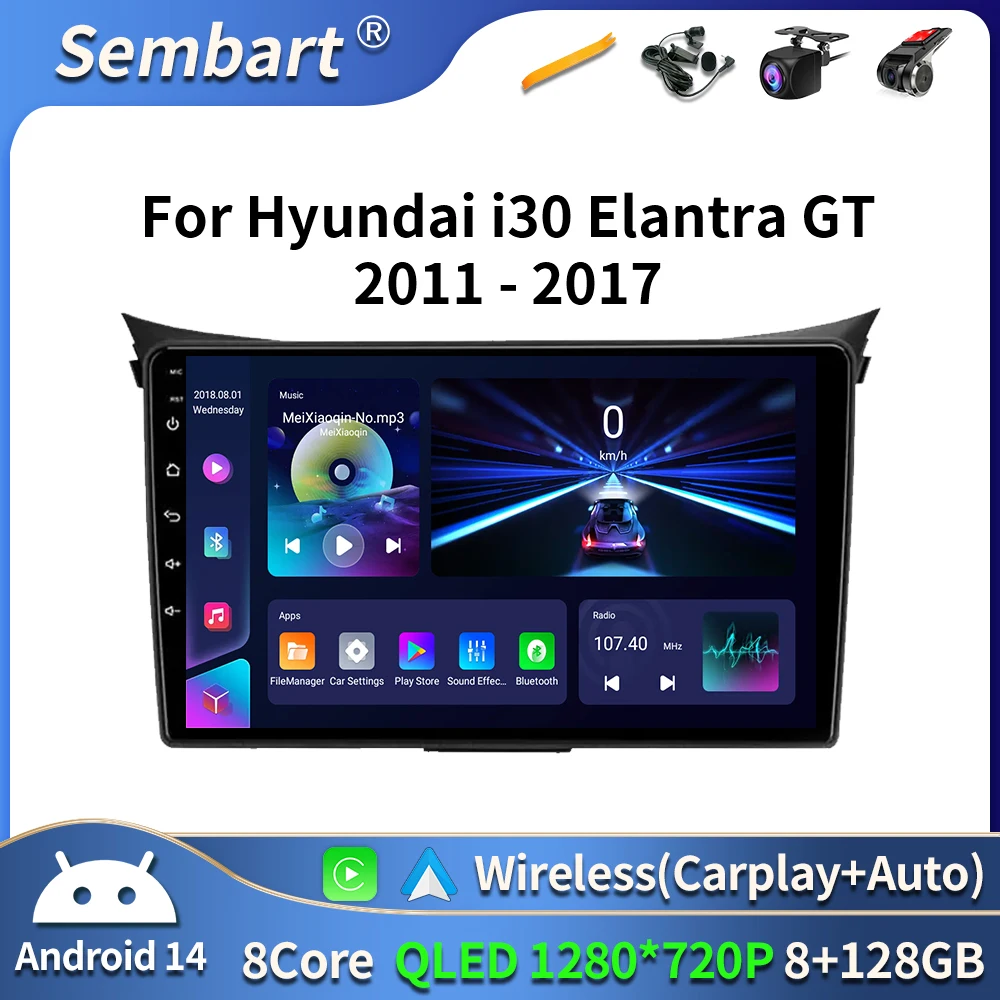 

Android 14 Carplay Auto WIFI+4G For Hyundai I30 Elantra GT 2011 - 2016 Qualcomm Car Radio Multimedia Player Stereo GPS DSP BT