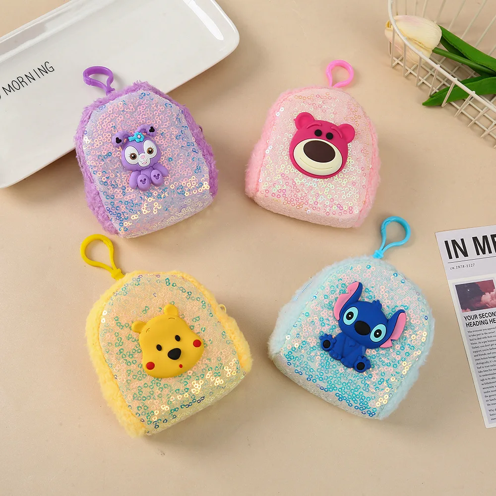 Anime Figure Macaron Colorful Bags Keychain Kawaii Strawberry Bear Stellalou Kid Girl Backpack Pendant Car Keyring Accessories