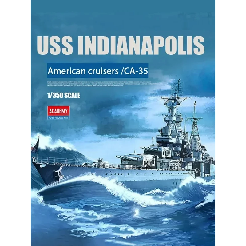 1-350-academy-14107-uss-indianapolis-heavy-cruiser-ca-35-battleships-plastic-boat-models-building-kits-diy-toys