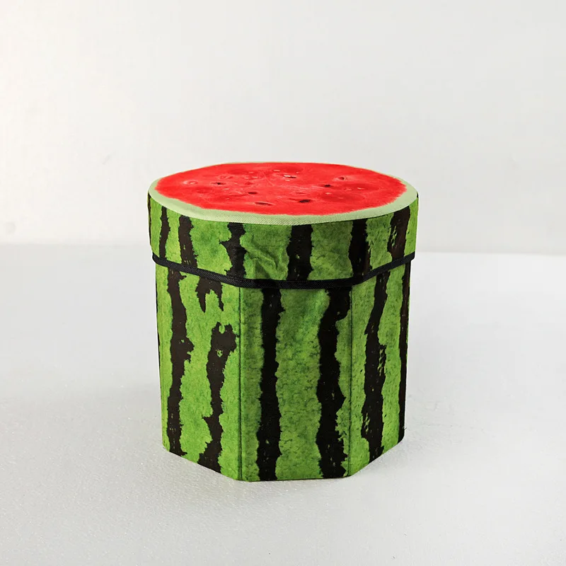 Tabouret de rangement de fruits, jolie boîte de rangement de tabouret pliant, siège de rangement pli