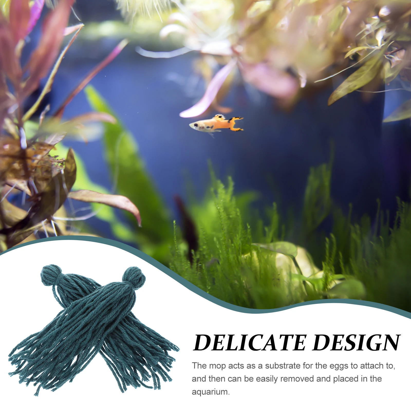 

5pcs Breeding Mops Mop Aquarium For Angelfish Shrimp Egg Laying Reproduction Ornament Spawning Barrel Tank Decoration Fish