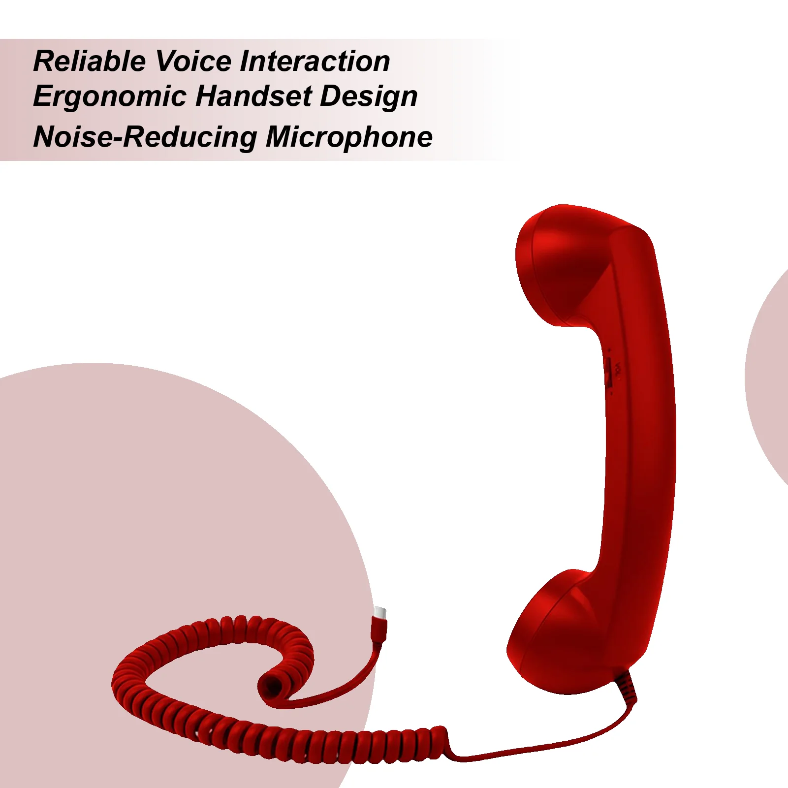 Handset For Cell Phone With Microphone Type-C Retro Classic Home Supplies Cell Phone To Landline Adapter For Offices Travel