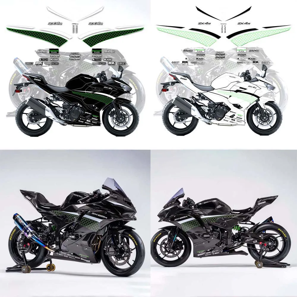 

For Kawasaki NINJA400 ninja 400 NINJA400 ZX4R ZX-4R ZX25R Ninja Motorcycle Accessories Fairing Sticker Whole Car Sticker Kit