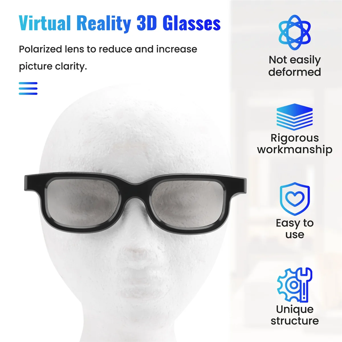 4Pcs Polarized Passive 3D Glasses for Cinema IMIX Screen_BSH