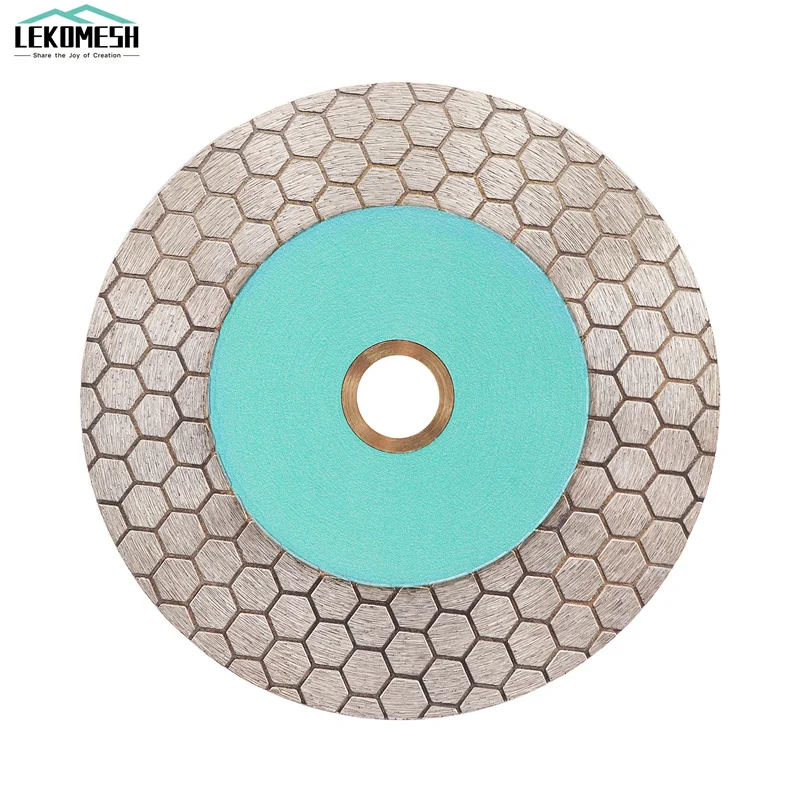 LEKOMESH 1pc Diamond Saw Blade Double-sided Hex Shape Segment Cutter Disc Cutting Porcelain Grinding Marble Granite Plate