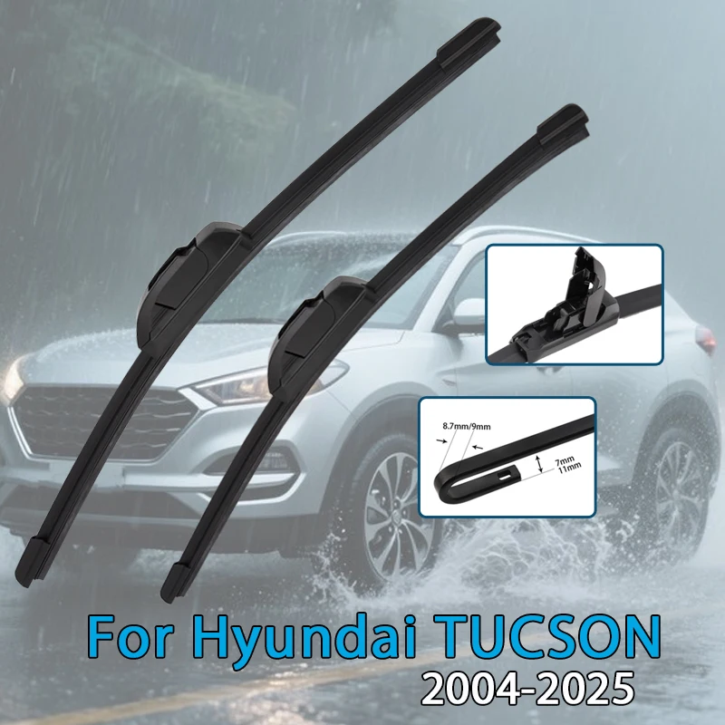 Car Wiper Blades For Hyundai TUCSON 2004-2025 Windshield Windscreen Front Window Blades Car Accessories