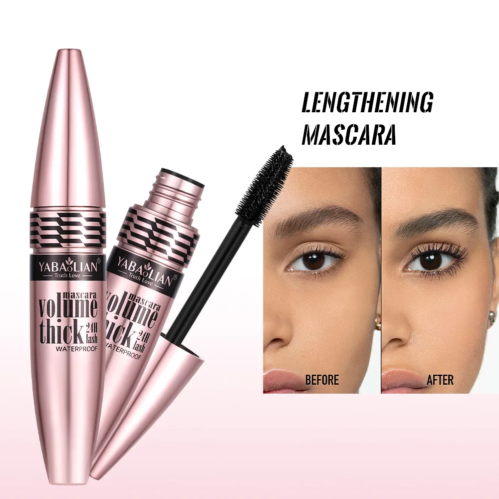 มาสคาร่าเพิ่มความหนา 3 มิติ สีดำ ให้ขนตาดูยาวขึ้น กันน้ำ บรรจุภัณฑ์สีทอง ติดทนนาน ไม่เลอะ แต่งหน้าง่าย