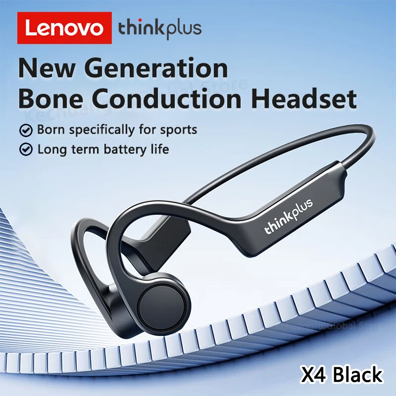 Lenovo Bone Conduction Earphones Bluetooth 5.3 Sports Wireless Headphones TWS Ear Hook Waterproof Headset for Running Driving