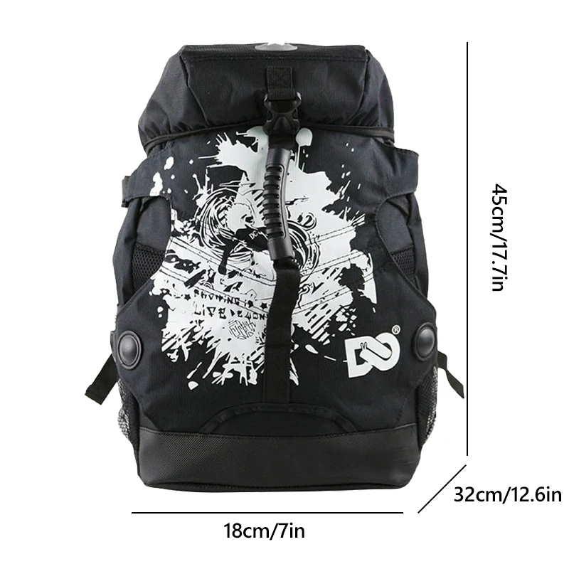 Mochila de patins para homens e mulheres, patins inline, sapatos de patinação, bolsa para transporte de botas, mochila esportiva ao ar livre