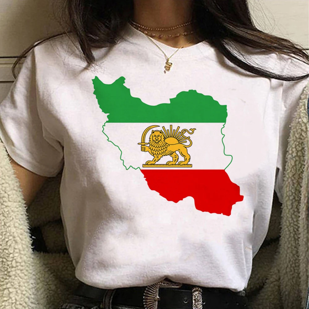 Iran Tshirt Women Harajuku Tshirt Female Funny Clothing Harajuku Short Sleeve Casual Othing Street Tops Tees Aesthetic Clothe image 5