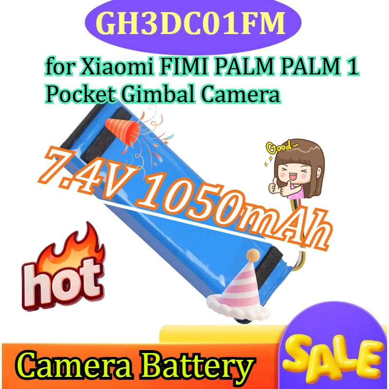 

New GH3DC01FM 7.4V 1050mAh for Xiaomi FIMI PALM ,PALM 1 Pocket Gimbal Camera Battery