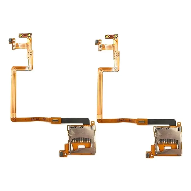 Cable flexible de repuesto para ranura de tarjeta SD de DSi/DSi NDSi (2 unidades) y cable flexible de botón de volumen L/R y botón de hombro