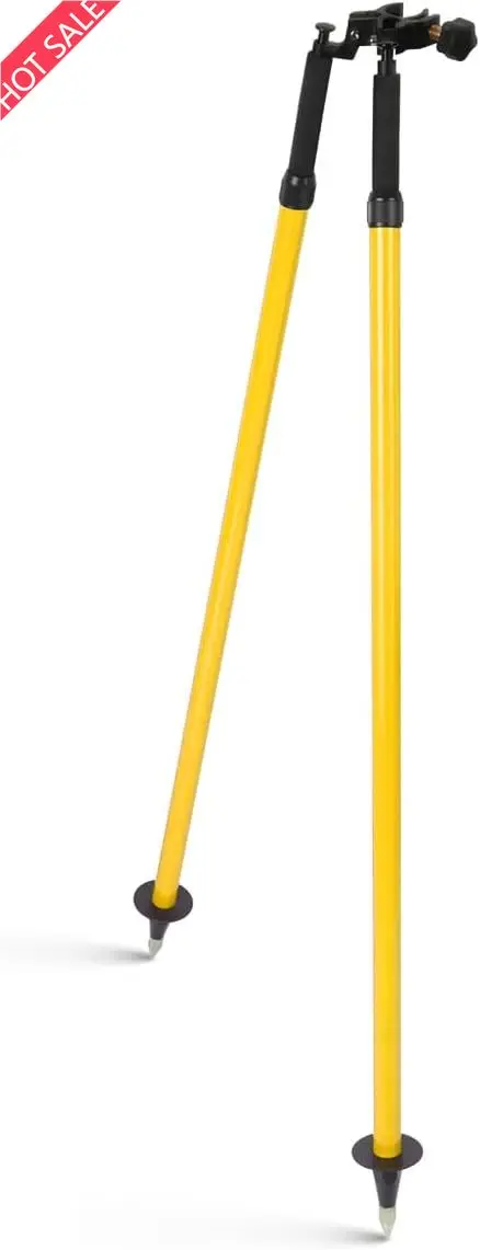 Thumb Release Bipod With Center Entry Head Poles Saver Clamp,Aluminum Surveying Tripod Bipod For Prism Poles Surveying