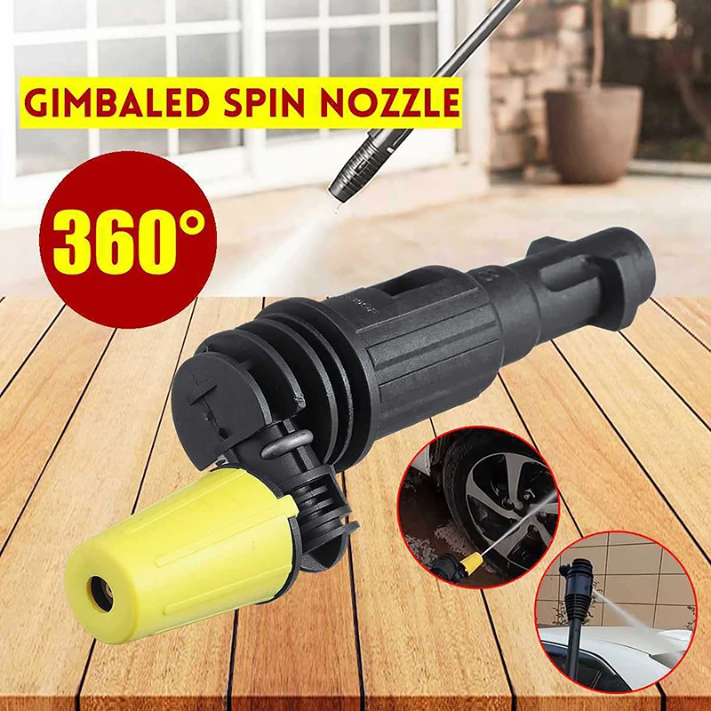 Gimbaled Spin Turbo Nozzle For Karcher K2 - K7 High Pressure Water Guns Washer Cleaner Washing Motorcycle Car Accessories