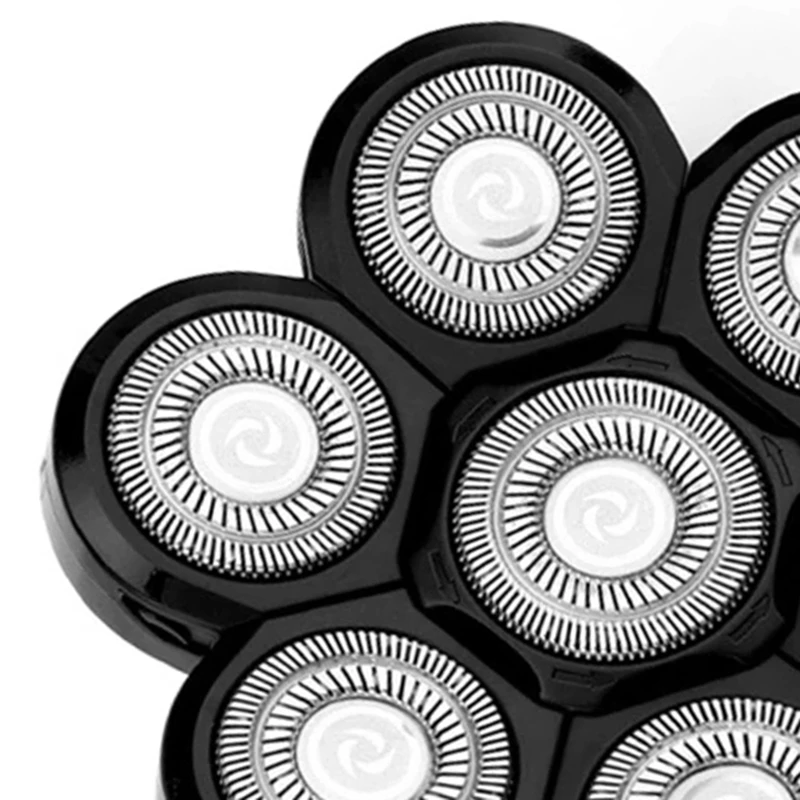 男性用電気シェーバー交換用アクセサリー、ハゲ頭、バリカン、ブレード、7カッターヘッド