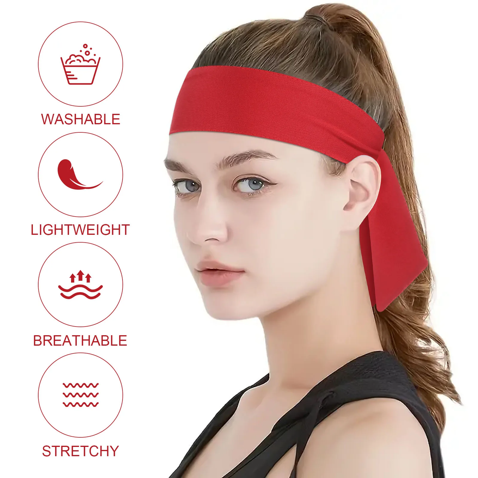 Rambo Sport Headbands for Bandanas Yoga Tie Man Sweatbands Men Silk Hair Ties Cycling Sweatband Turban Makeup Hair Hoop Makeup