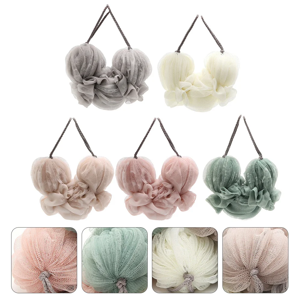 

5 шт., двухсторонние длинные полоски, банные полотенца, скребок для спины, мягкие, приятные для кожи, инструмент для мытья тела для душа, портативный