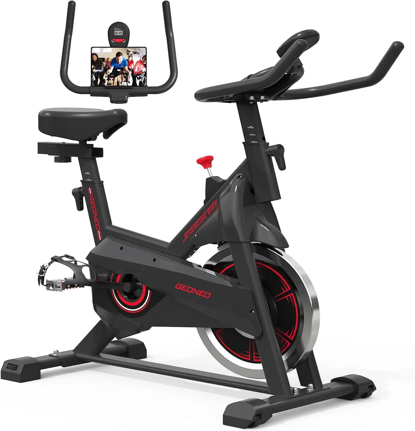 

Exercise Bike, Exercise Bike for Home, Stationary Indoor Cycling Bike Cardio Gym with pad Holder and LCD Monitor,Silent Belt Dri