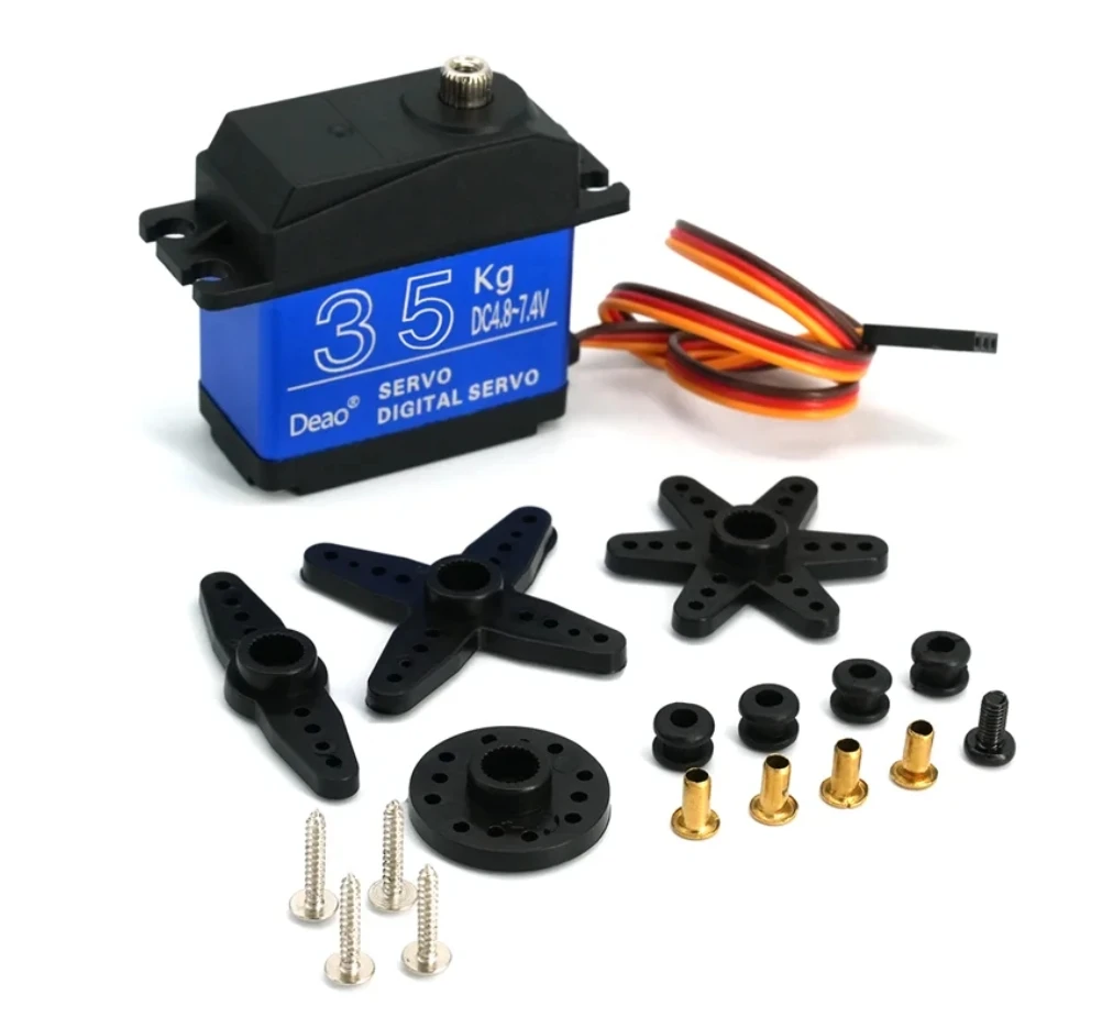 Servos à prova d'água 20kg 25kg 30kg 35kg 180 270 graus digital e servo de engrenagem de aço inoxidável à prova d'água para carro robótico