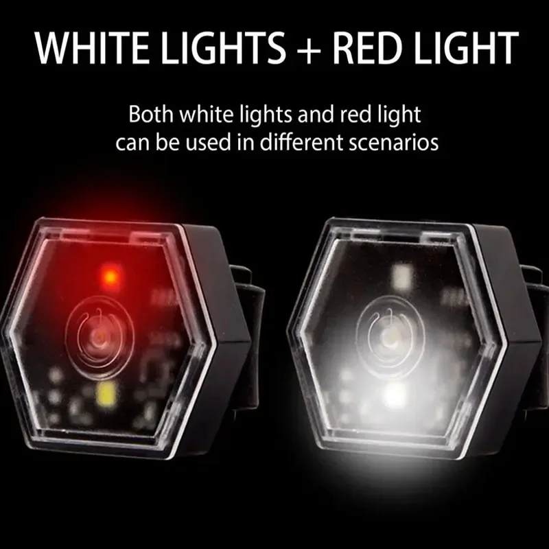 5 Modes Flashlight Bicycle Headlight Bike Warn Light USB Rechargeable Outdoor Warn Light for Helmet Backpack Running Accessories