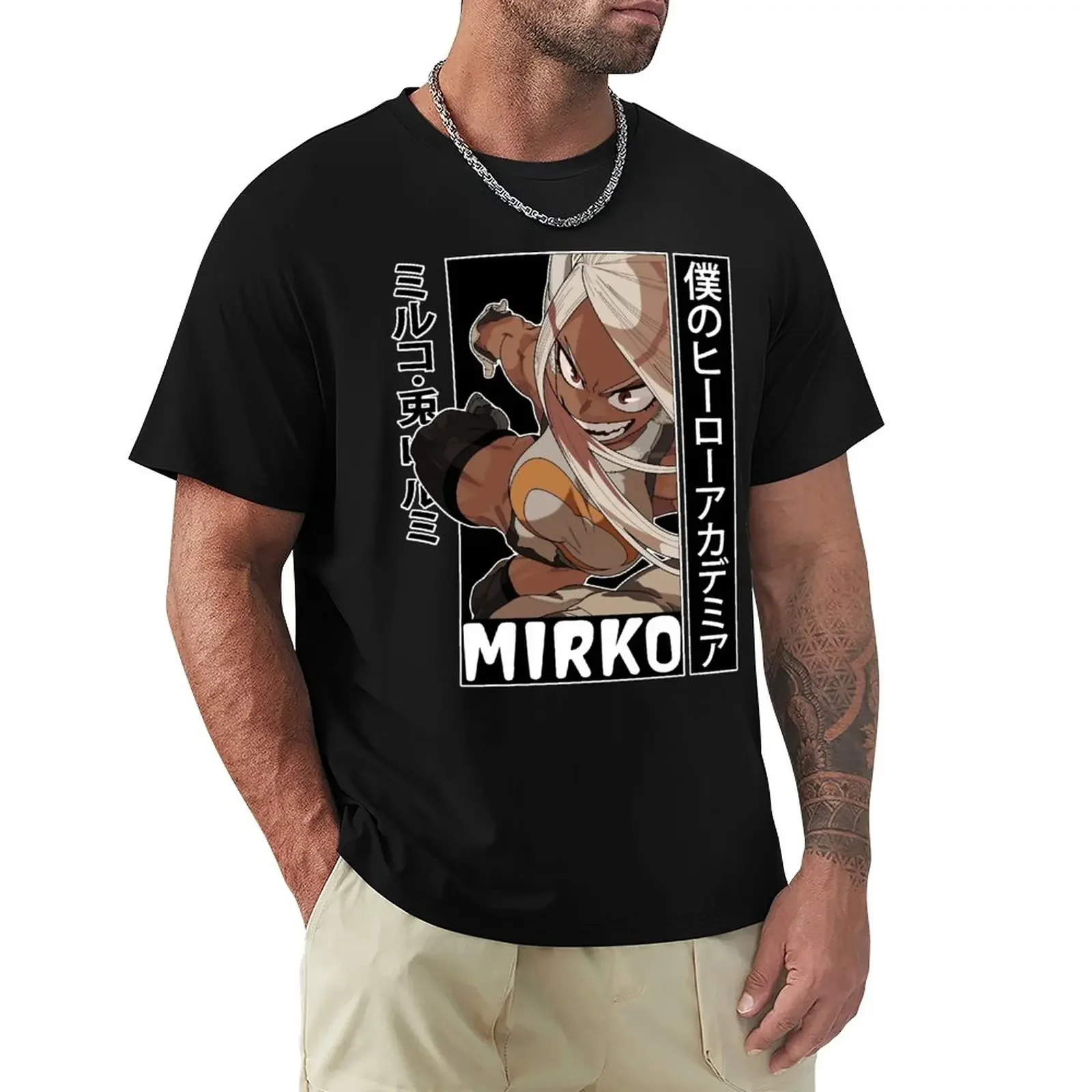 Rabbit Hero Mirko the Rabbit Hero T-Shirt korean fashion Blouse men vintage Summer fashion New Arrival Cotton Short Sleeve 2024