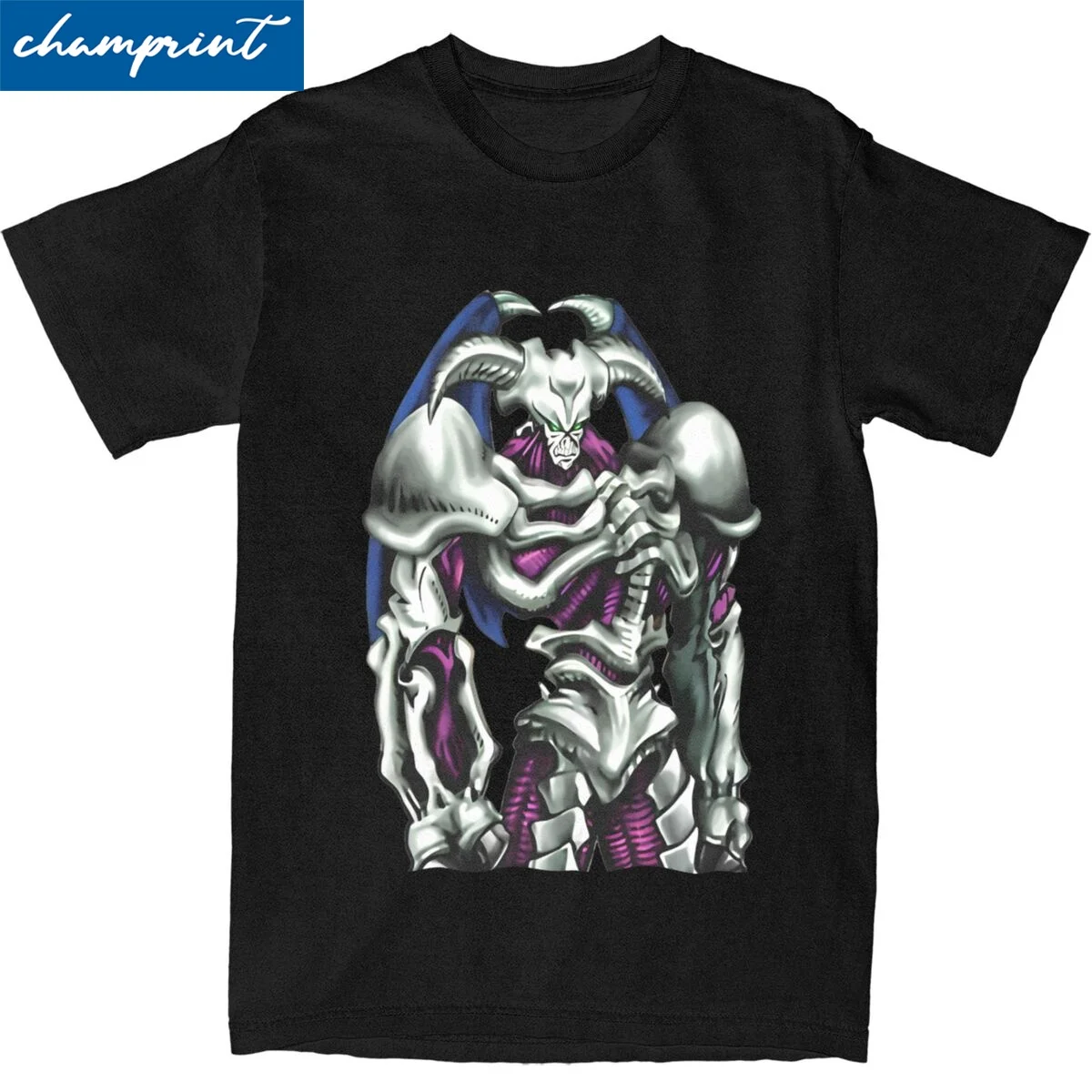 Yu Gi Oh Summoned Skull T-Shirt for Men Women Humor Cotton Tee Shirt Round Neck Short Sleeve T Shirts Plus Size Clothes