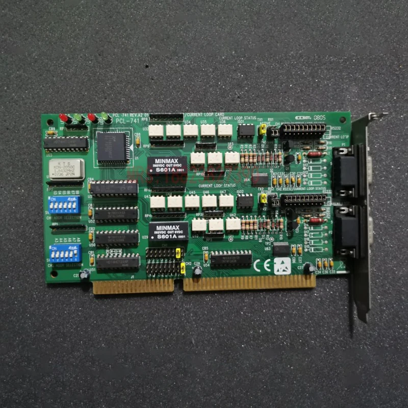 PCL-741 Rev A2 For Advantech Isolated Dual Port RS-232 / Current Loop Serial Communication Card Isa Card 100% Tested Fast Ship