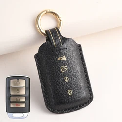 4 BOTTONS Leather Car Key Case Fob Cover for Kia Cadenza K9 K7 K-04 Sorento K900 K04 K4 K7 2013 2014 2015 2016 Accessories
