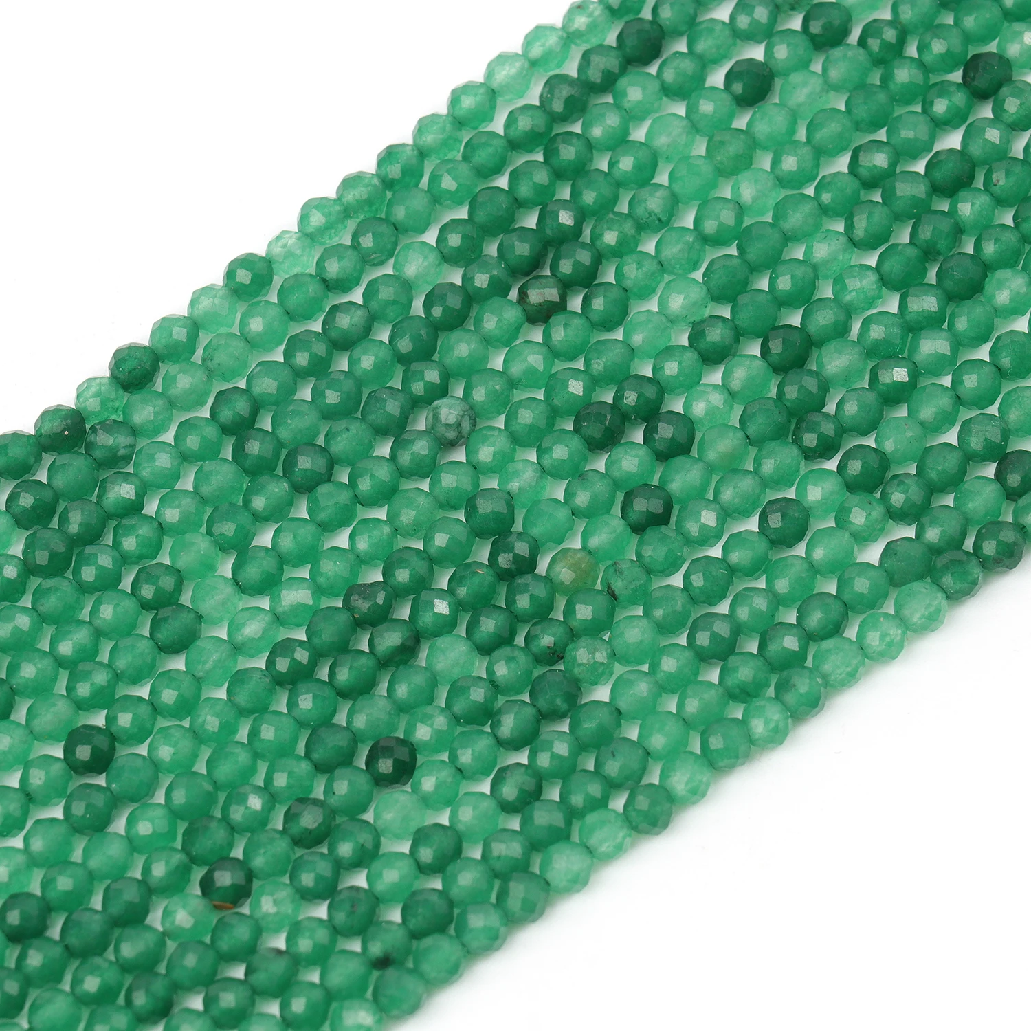 Großhandel Facettierte 2 3 4mm Naturstein Grüne Aventurin Perlen Runde Kleine Lose Perlen für Schmuckherstellung DIY Armband Halskette – Detail 2