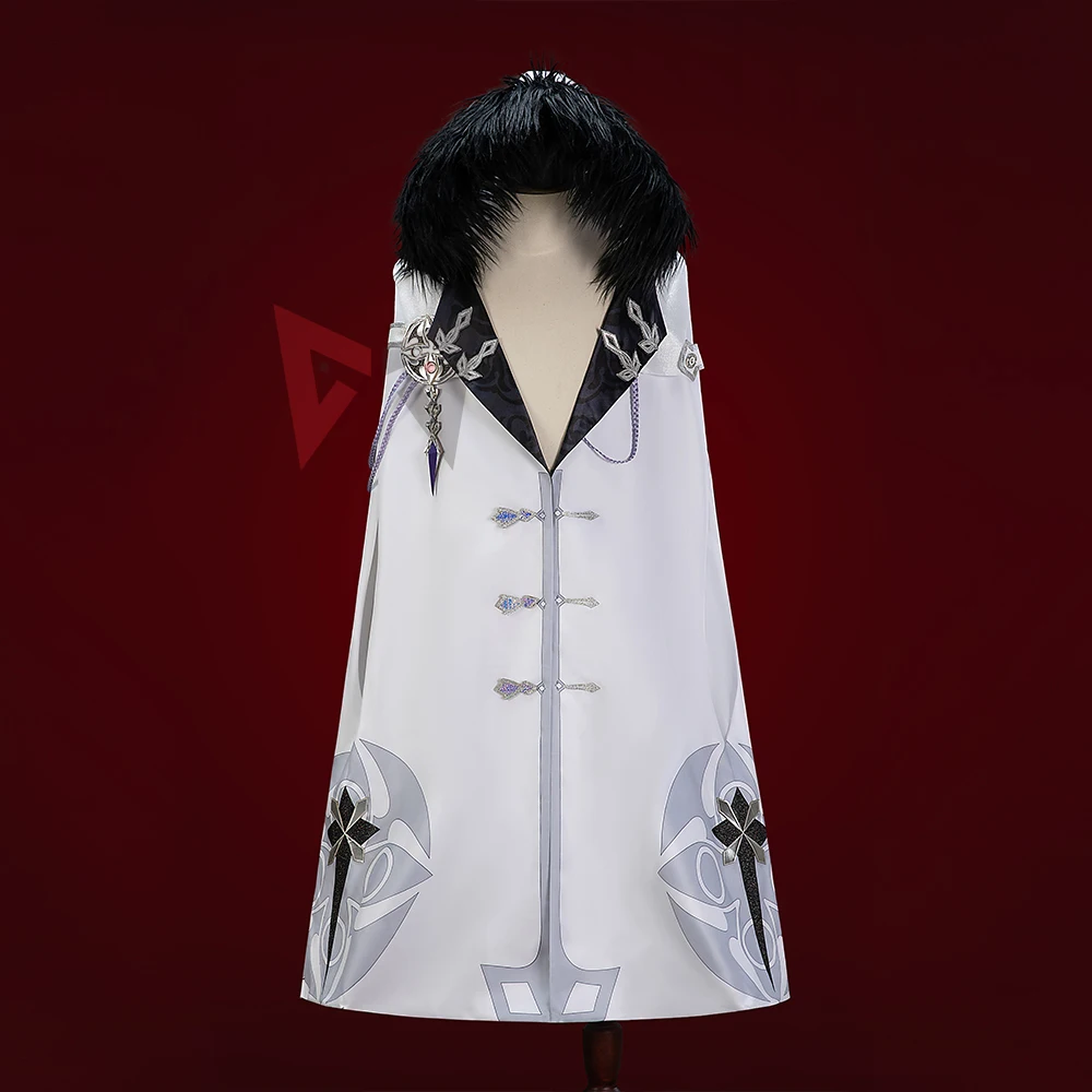 New Genshin Impact Wanderer Balladeer Cosplay Costume White Hat Hoody Cloak Custom Made