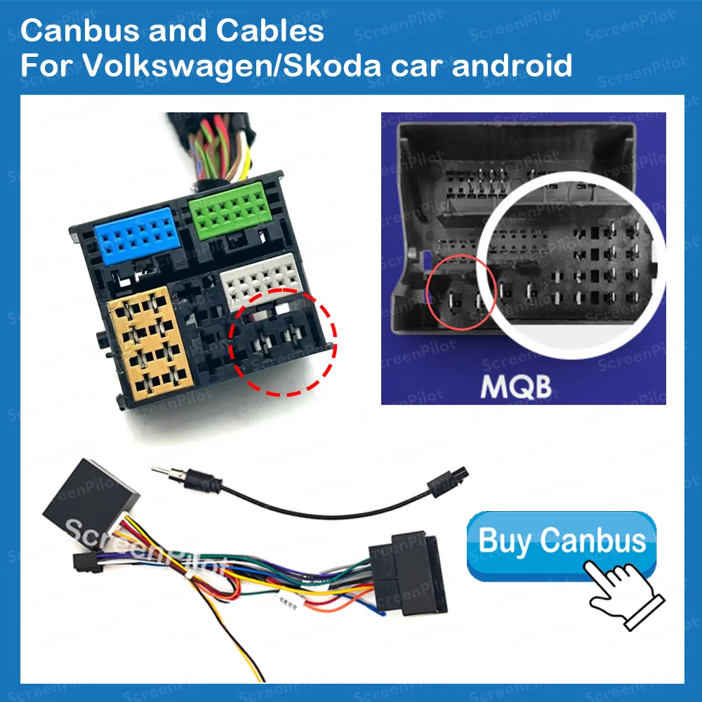 Cables and Canbus for Volkswagen Skoda Car Android