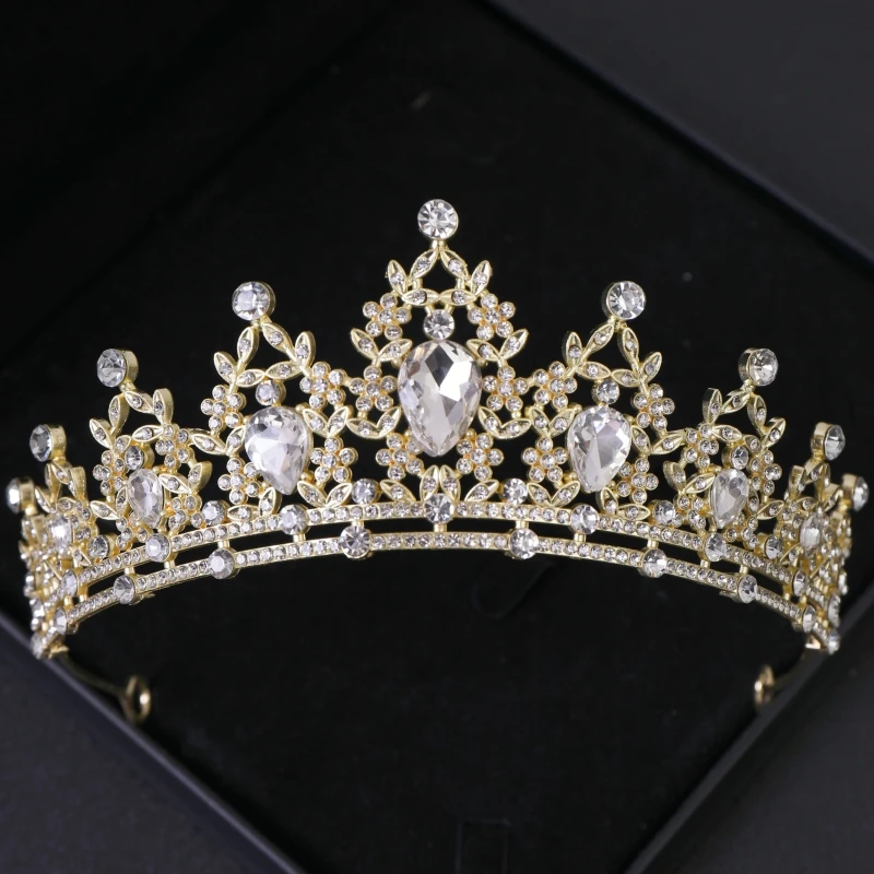 Coronas elegantes de cristal para fiesta de graduación, Tiaras y coronas de Reina para mujer, accesorios para el cabello de boda, joyería, regalos de aniversario