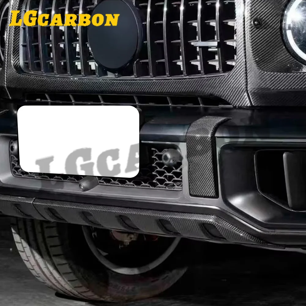 غطاء حماية المصد الأمامي من LGcarbon لسيارة Mercedes Benz G-Class W465 G63 AMG مادة ألياف الكربون الجافة