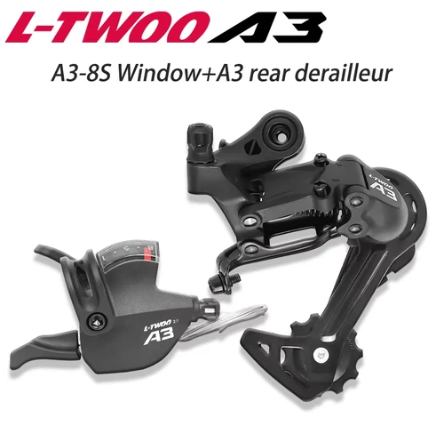 Imagen 2 del producto LTWOO A3 1X8 8V desviadores MTB Groupset palanca de cambios de 8 velocidades + desviador trasero + desviador delantero para piezas de ciclismo de bicicleta MTB
