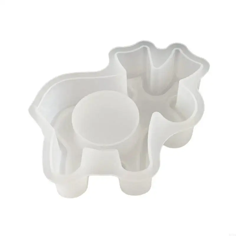 

X4YA подставка для свечи, силиконовая форма, подсвечник, форма для рукоделия, гипсовый рождественский тематический подсвечник,