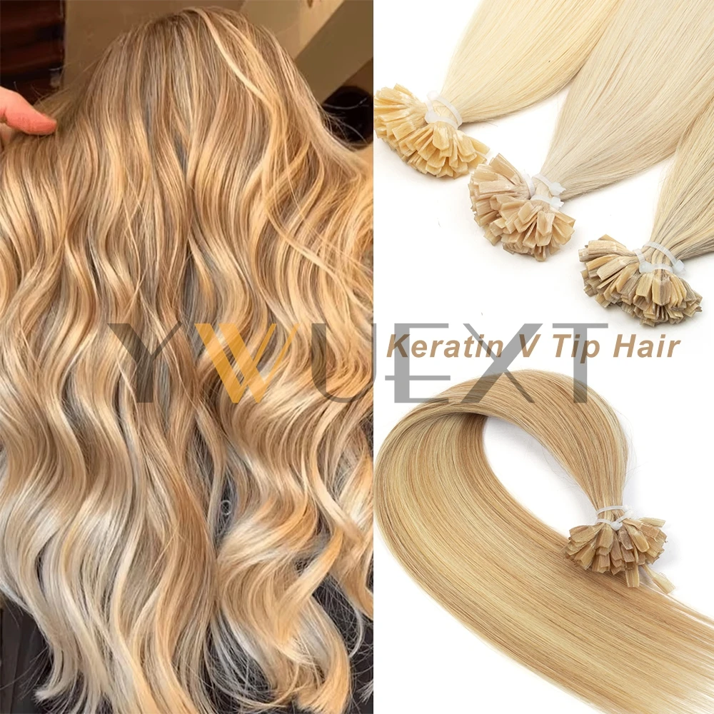 

Волосы Hot Fusion Keratin K Tip 12-20 дюймов, длинные прямые предварительно скрепленные человеческие волосы, 50 шт., 30 г/упак., 5 упаковок, полная голова