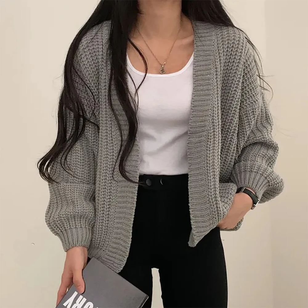 루즈하고 캐주얼하며 편안한 다용도 신상 가디건 스웨터, 여성용 따뜻한 재킷