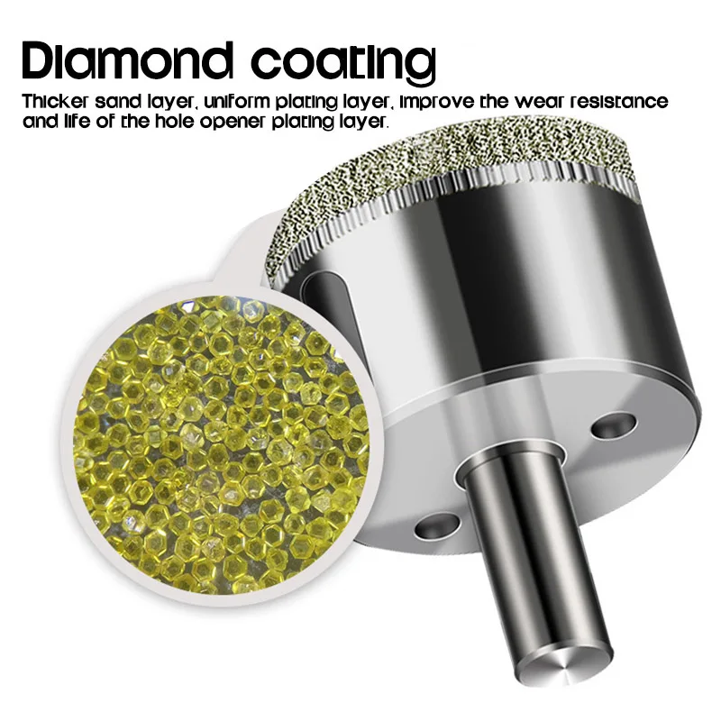 Diamond Core Drill Bit 25mm-60mm Tile Marble Glass Ceramic Hole Saw Drilling Bits For Power Tools Cutting Tool Hole Saw