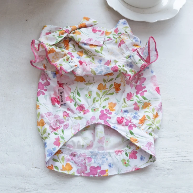 Pet Clothes Dog And Cat Cute Thin Spring Summer Dress Chihuahua Maltese Teddy Apperal - view 6