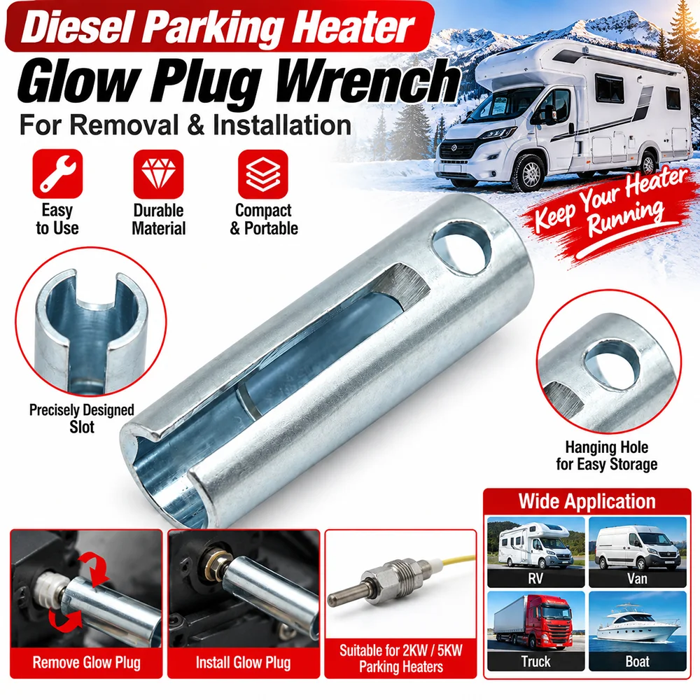Diesel Parking Heater Glow Plug Wrench Removal Tool for 2KW 5KW Air Heater Glow Plug Repair Installation