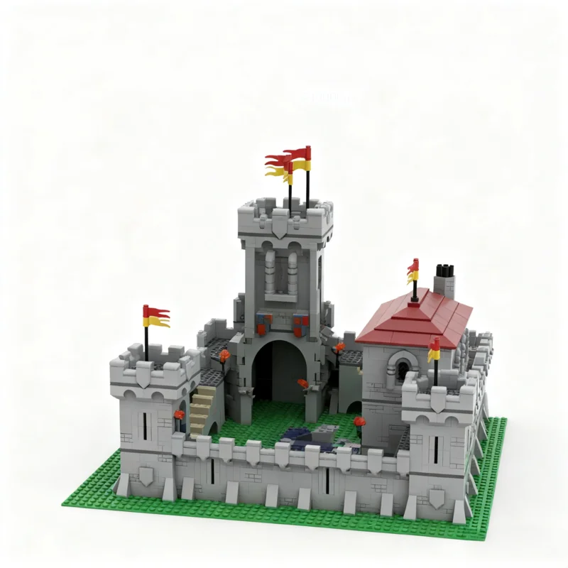 4561pcs MOC Lion Knights Training Fortress Castle Medieval Model Building Blocks Construction Kit Assembly Collector Toy Gift