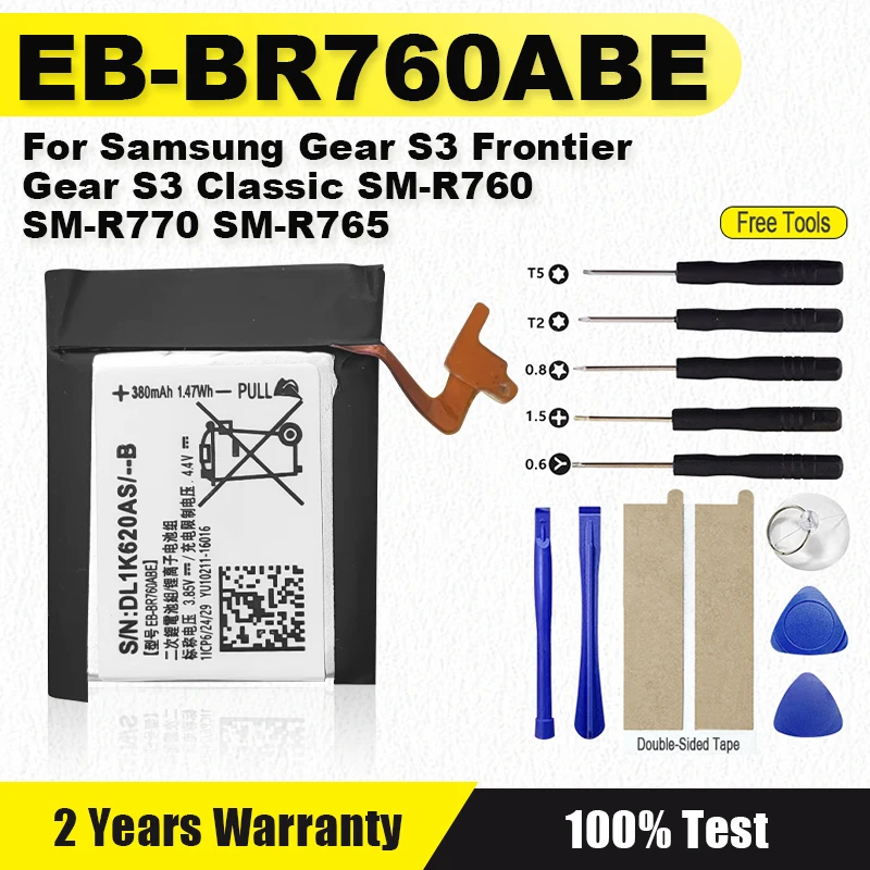 

XDOU EB-BR760ABE 380 мАч аккумулятор для Samsung Gear S3 Frontier Gear S3 Classic SM-R760 SM-R770 SM-R765 аккумуляторы для часов