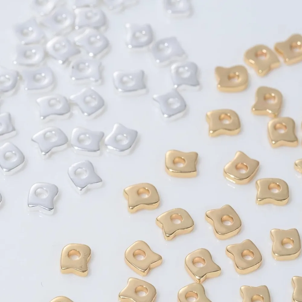 

14K Gold Color Broken Silver Loose Beads Broken Gold Spacer Beads Taels Handmade Beaded Crystal Hand Necklace DIY Accessories