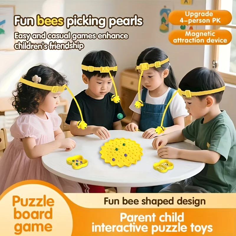 

Little Bee Puzzle Fishing Toys Game Set - Interactive Educational Toys Parent-child Interaction Game for Kids Christmas Gift