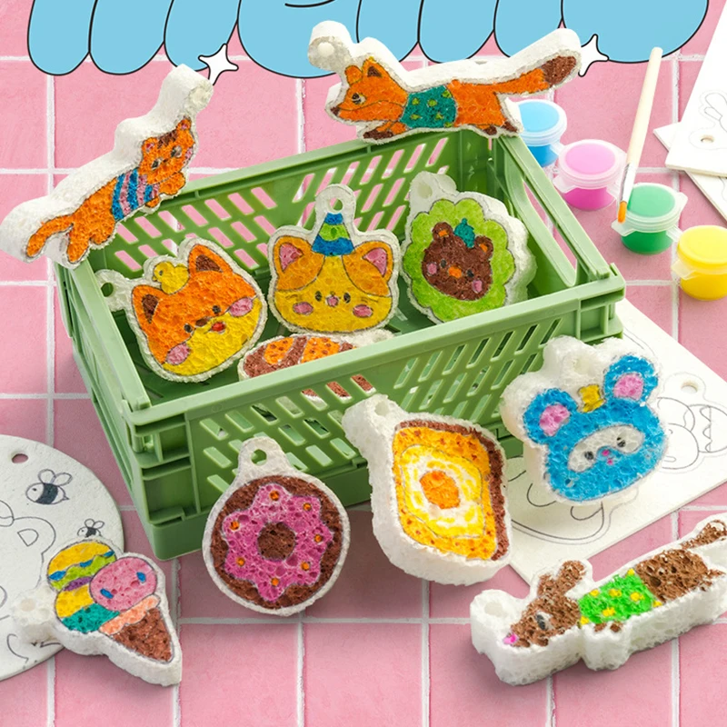 Magic Puffy Paint, 3D Drawing Magic Canvas Sponge, Puffy Popcorn Drawing Texture Painting Kit