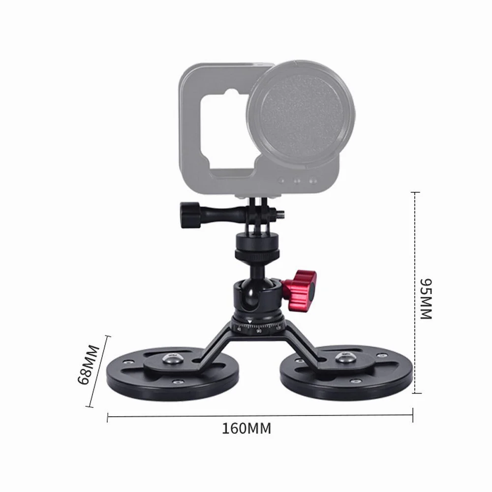Uniwersalna metalowa kamera magnetyczna przyssawka w 360 głowica kulowa do Insta360 Gopro przyssawki uchwyt samochodowy do montażu na szybie akcesoria
