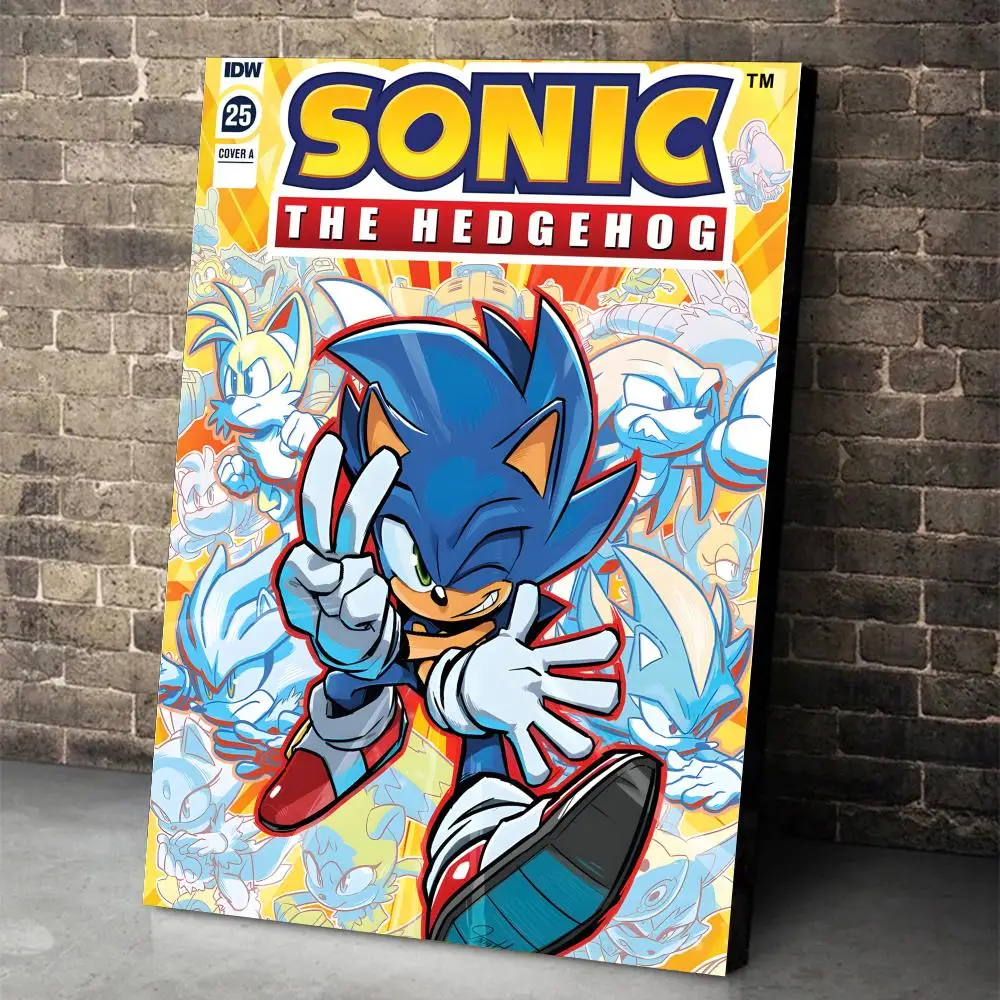 Sonic The Hedgehog Poster-Aufkleber Wandbild Selbstklebende Dekoration für Schlafzimmer Wohnzimmer Zuhause HD-Wandaufkleber Geschenk – Detail 5