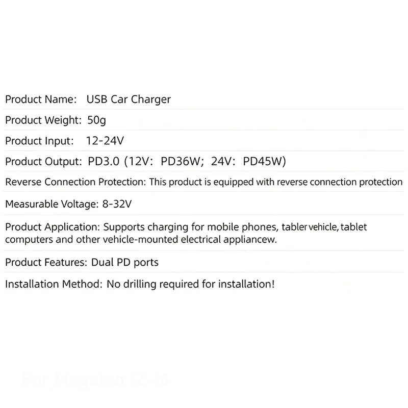 1 Stück Dual PD3.0 USB-C Autoladegerät 45W Schnellladeadapter Steckdosenersatz Telefonladegerät für BMW 3/5/7 Serie X1 X3 X5 – Detail 10