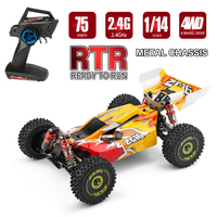 WLtoys XKS 144010 Remote Control Car Off-Road Car High Speed 75km/h 1/14 2.4GHz Racing Car 4WD RTR with Metal Chassis