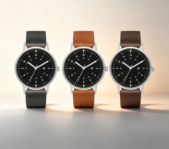 Luminous Pointer Calendar Function Men's and Women's Belts Stainless Steel Waterproof Watch
